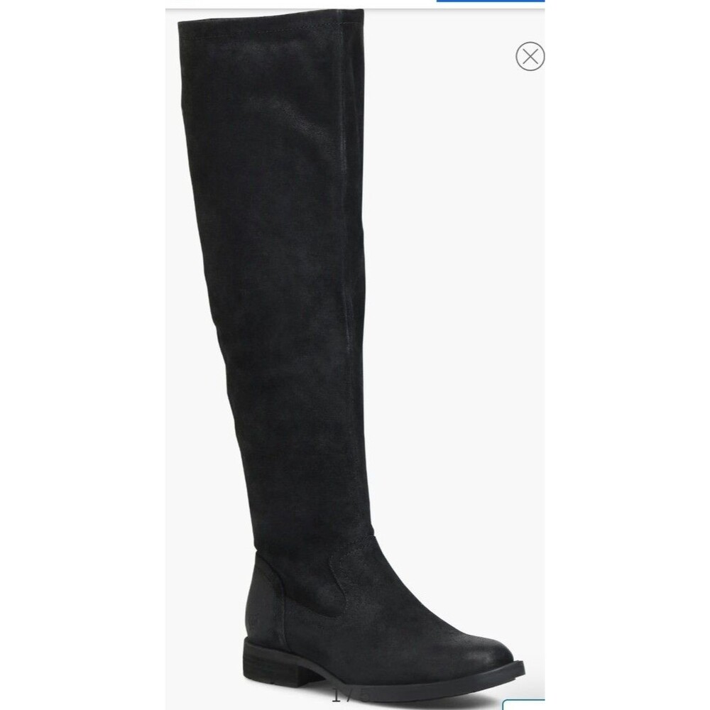 8 Børn Britton Over the Knee Boot Distressed Black Suede Originally $260